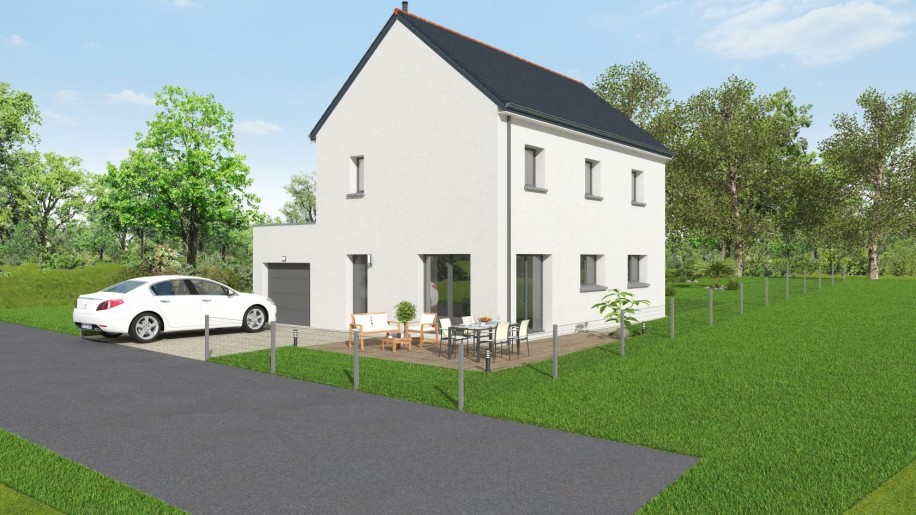 Terrain + Maison neuve de 112&nbsp;m² à Gosné