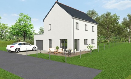 Terrain + Maison neuve de 112&nbsp;m² à Gosné