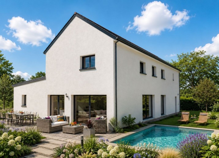 Terrain + Maison neuve de 243&nbsp;m² à Louvigné-de-Bais