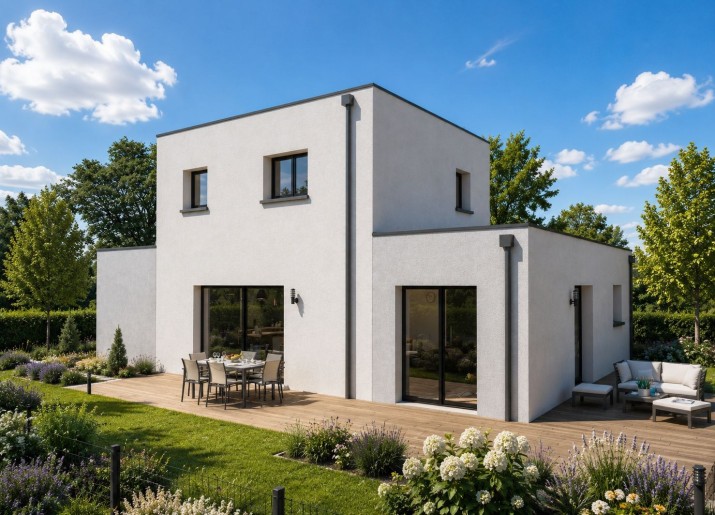 Terrain + Maison neuve de 106&nbsp;m² à Gévezé