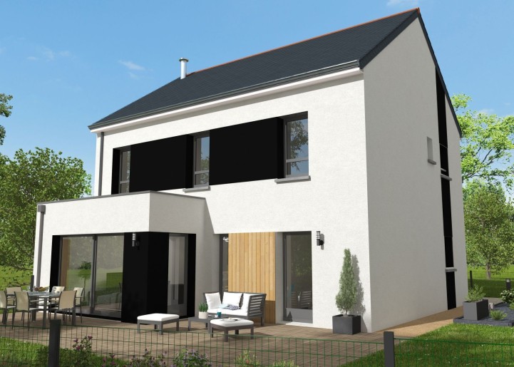 Terrain + Maison neuve de 132&nbsp;m² à Mordelles