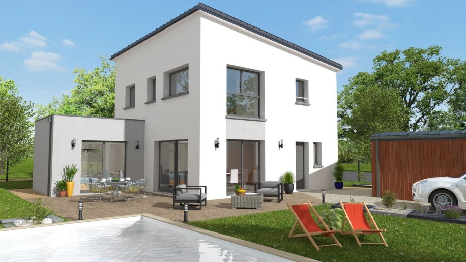 Terrain + Maison neuve de 126&nbsp;m² à Saint-Aubin-d'Aubigné
