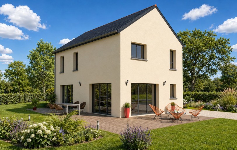 Terrain + Maison neuve de 131&nbsp;m² à La Chapelle-Thouarault