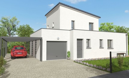 Terrain + Maison neuve de 92&nbsp;m² à Guer