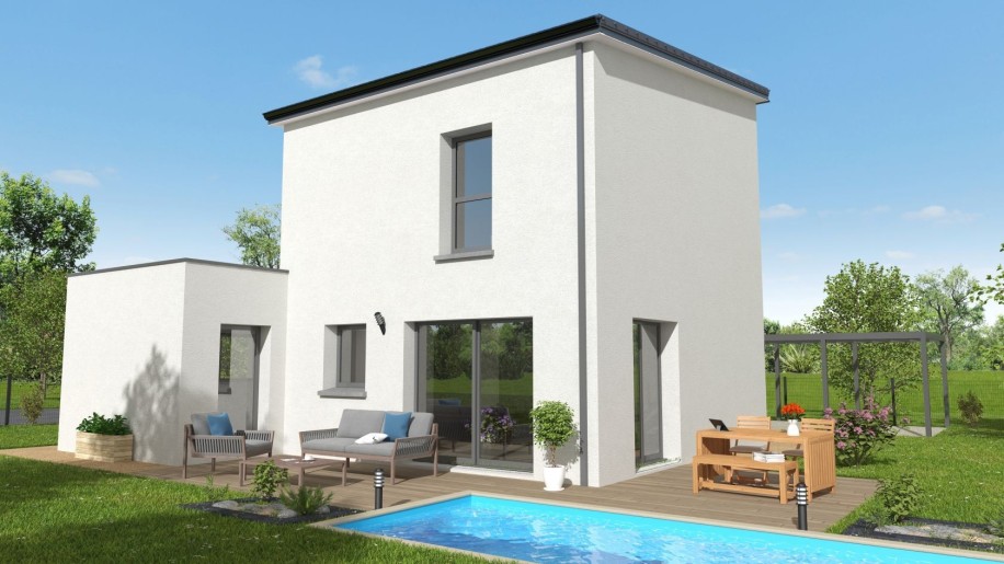 Terrain + Maison neuve de 92&nbsp;m² à Guer