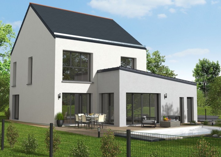 Terrain + Maison neuve de 127&nbsp;m² à Saint-Aubin-d'Aubigné
