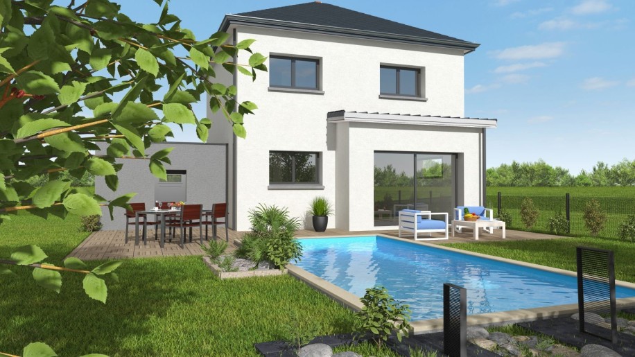 Terrain + Maison neuve de 102&nbsp;m² à Montreuil-sur-Ille