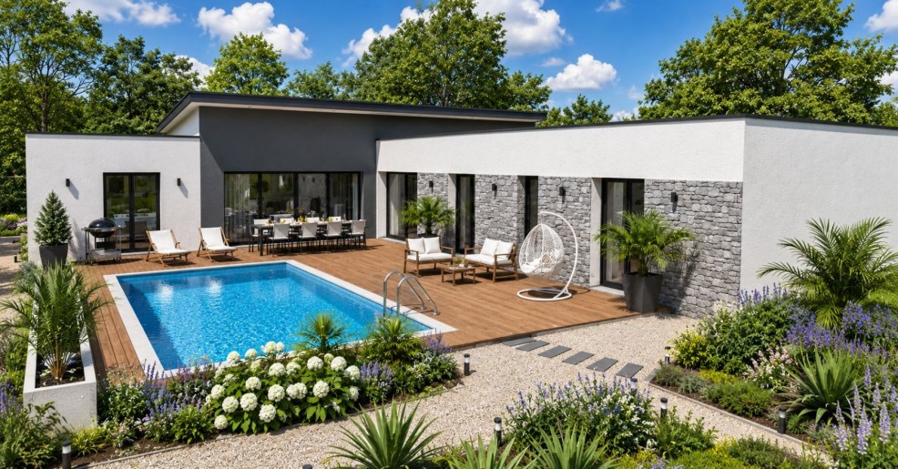 Terrain + Maison neuve de 187&nbsp;m² à Rennes