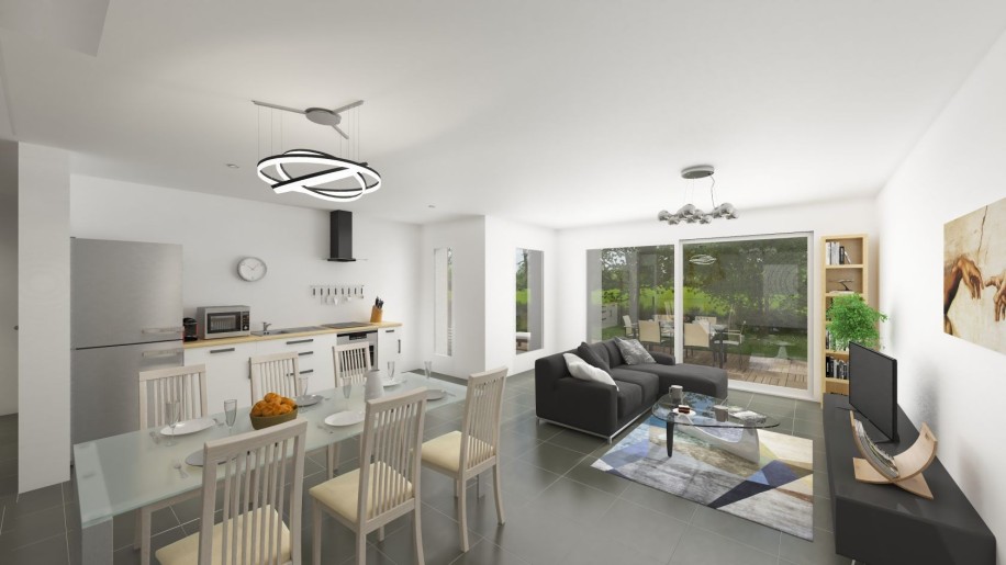 Terrain + Maison neuve de 132&nbsp;m² à Saint-Grégoire