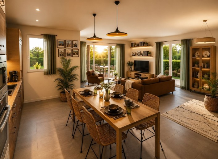 Terrain + Maison neuve de 126&nbsp;m² à Saint-Sauveur-des-Landes