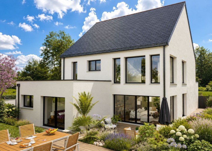 Terrain + Maison neuve de 182&nbsp;m² à Saint-Aubin-du-Cormier