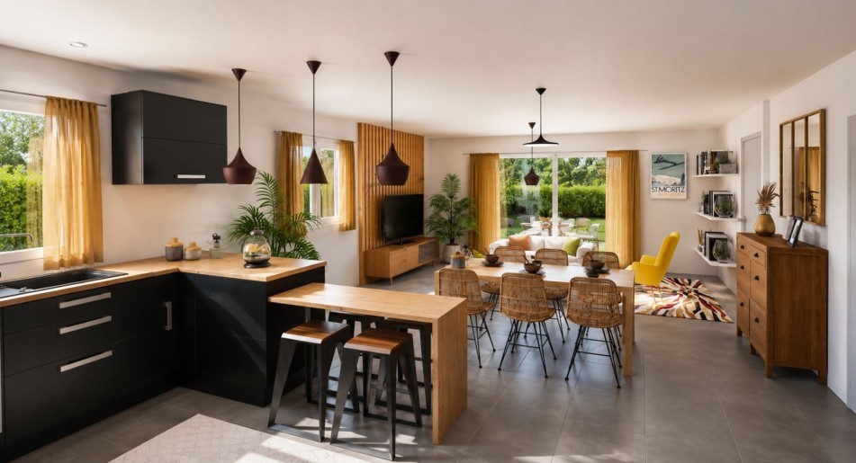 Terrain + Maison neuve de 98&nbsp;m² à Langan
