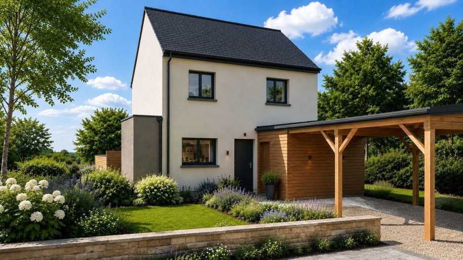 Terrain + Maison neuve de 110&nbsp;m² à Goven