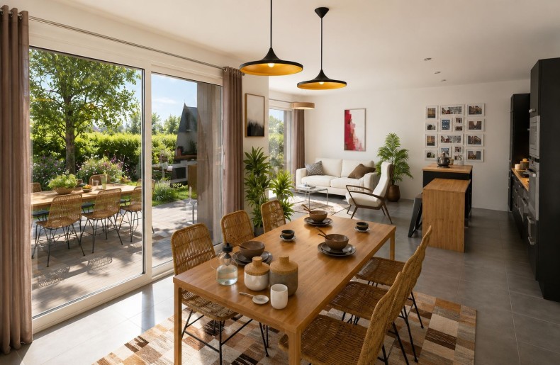 Terrain + Maison neuve de 120&nbsp;m² à Québriac