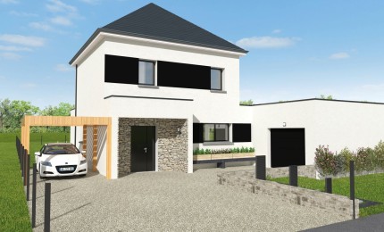 Terrain + Maison neuve de 112 m² à Le Petit-Fougeray