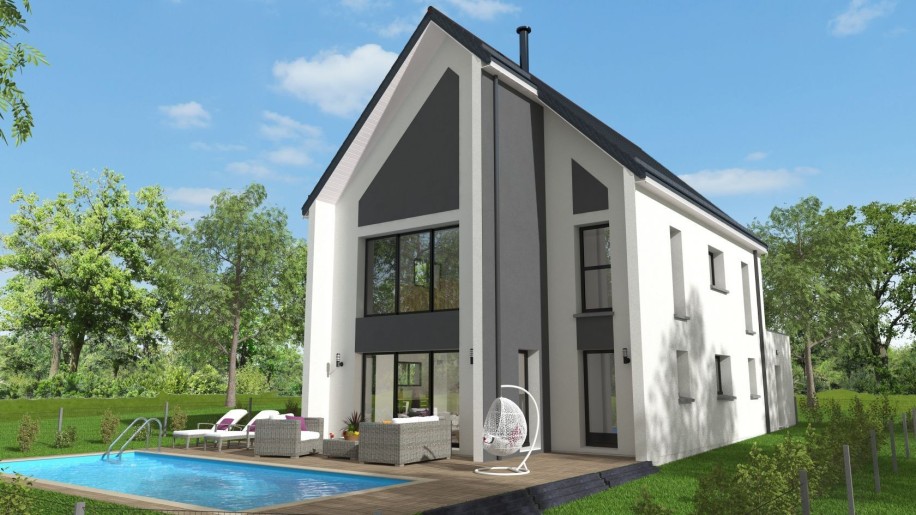 Terrain + Maison neuve de 142 m² à Montreuil-sur-Ille