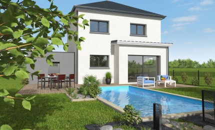 Terrain + Maison neuve de 102 m² à Domloup