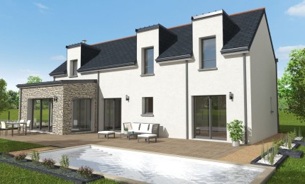 Terrain + Maison neuve de 142 m² à Lantic