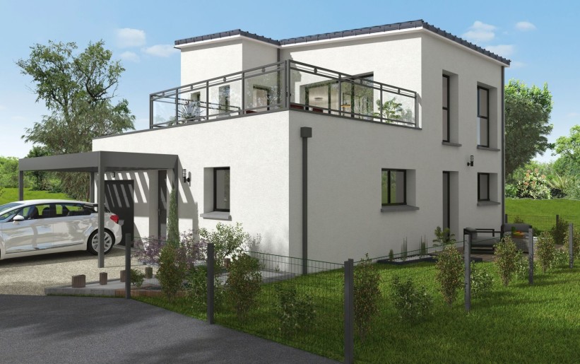 Terrain + Maison neuve de 107 m² à Brécé