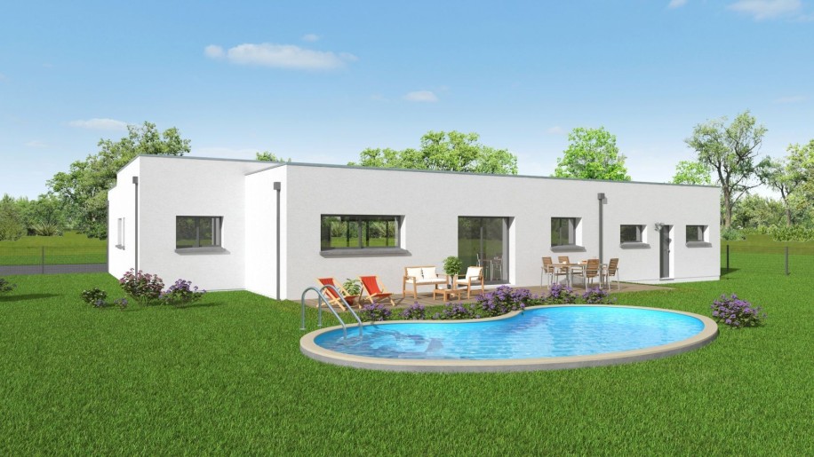 Terrain + Maison neuve de 139 m² à Langueux