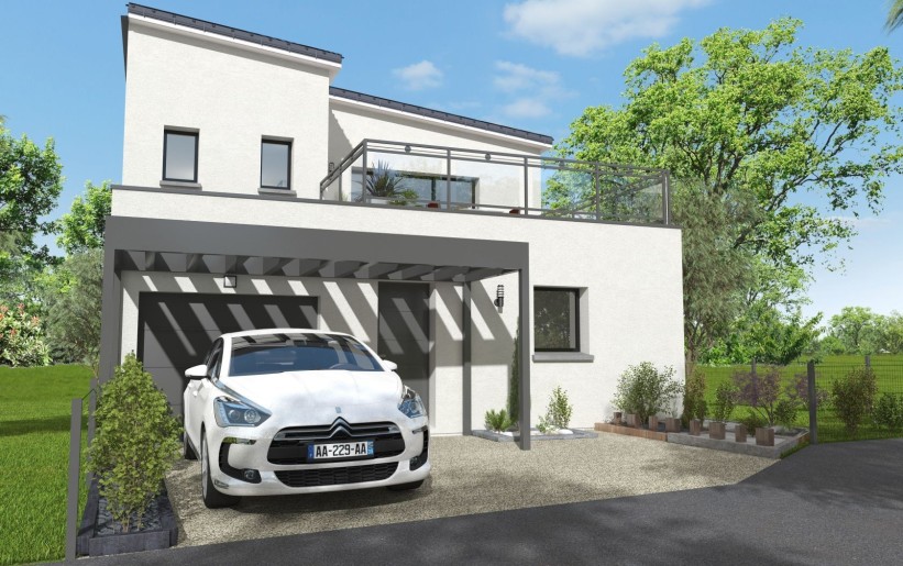 Terrain + Maison neuve de 107 m² à Langueux