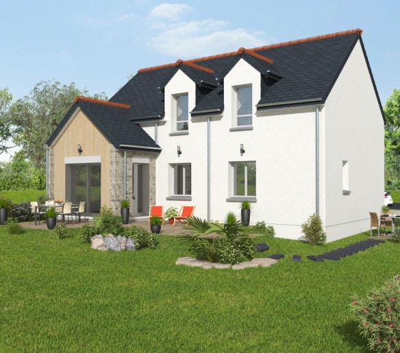 Terrain + Maison neuve de 135 m² à Langueux