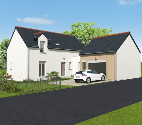 Terrain + Maison neuve de 135 m² à Langueux