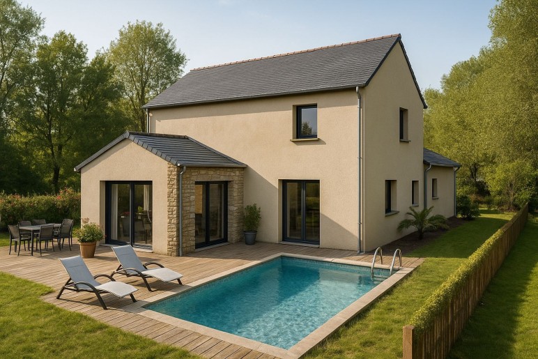 Terrain + Maison neuve de 152 m² à Plélan-le-Petit