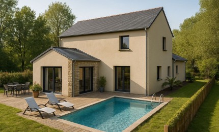 Terrain + Maison neuve de 152 m² à Plélan-le-Petit
