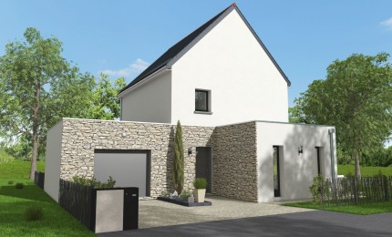 Terrain + Maison neuve de 102 m² à Andouillé-Neuville