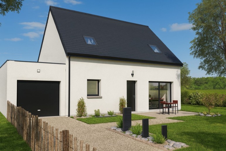 Terrain + Maison neuve de 105 m² à Pleugueneuc