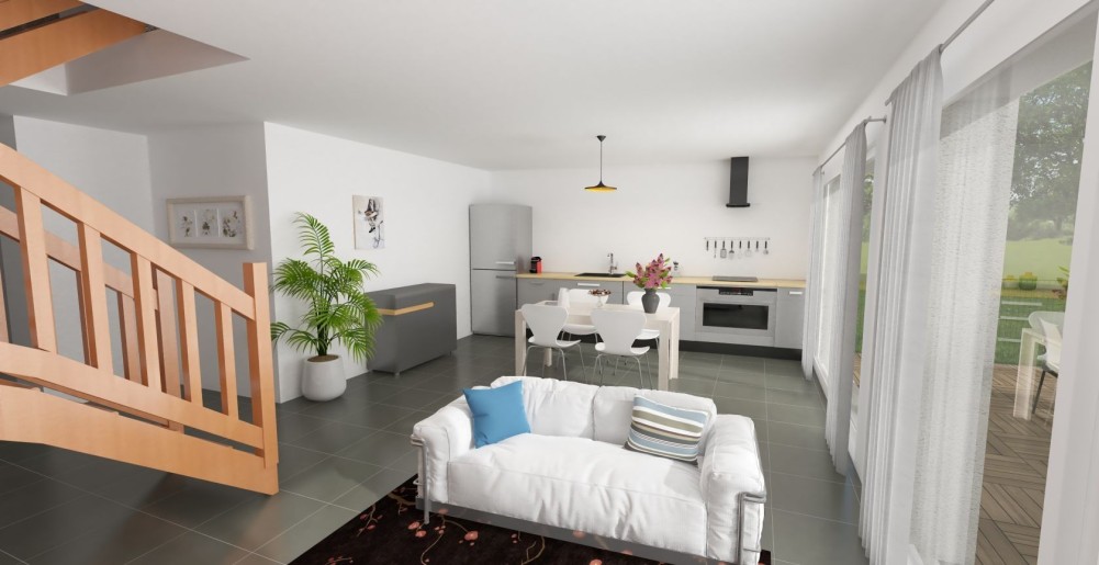 Terrain + Maison neuve de 110&nbsp;m² à Miniac-Morvan