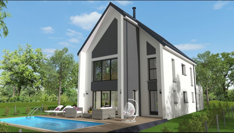 Terrain + Maison neuve de 142&nbsp;m² à Pleurtuit