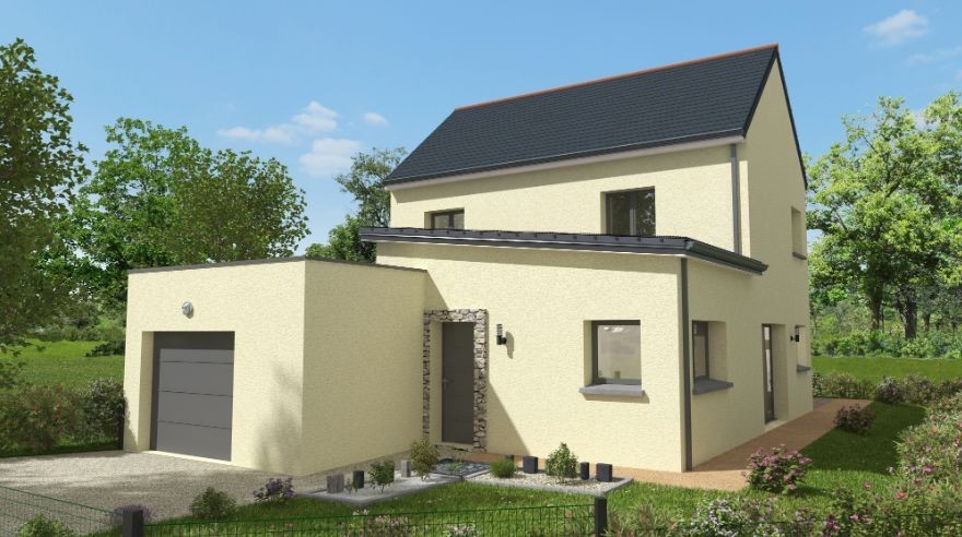 Terrain + Maison neuve de 93&nbsp;m² à La Gouesnière