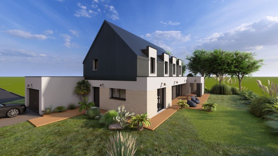 Terrain + Maison neuve de 150&nbsp;m² à Pleurtuit