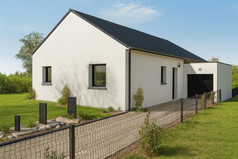 Terrain + Maison neuve de 95&nbsp;m² à Pleurtuit