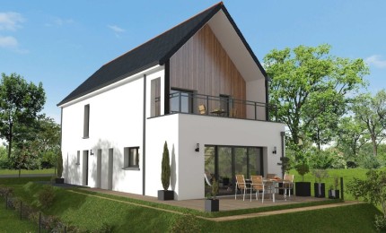 Terrain + Maison neuve de 130&nbsp;m² à Pleurtuit
