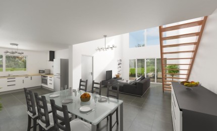 Terrain + Maison neuve de 153&nbsp;m² à Pleurtuit