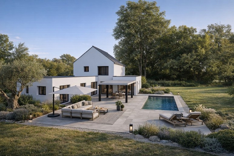 Terrain + Maison neuve de 200&nbsp;m² à Châteauneuf-d'Ille-et-Vilaine