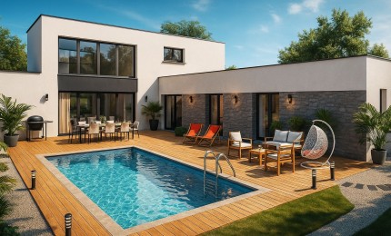 Terrain + Maison neuve de 180&nbsp;m² à Languenan