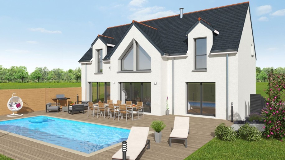 Terrain + Maison neuve de 135&nbsp;m² à Saint-Lunaire