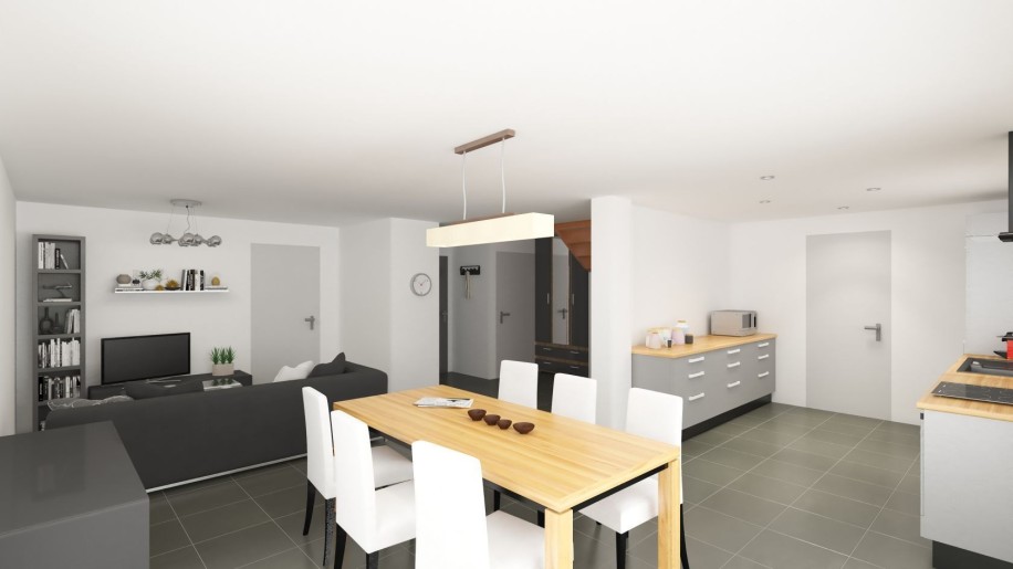 Terrain + Maison neuve de 117&nbsp;m² à Pleurtuit