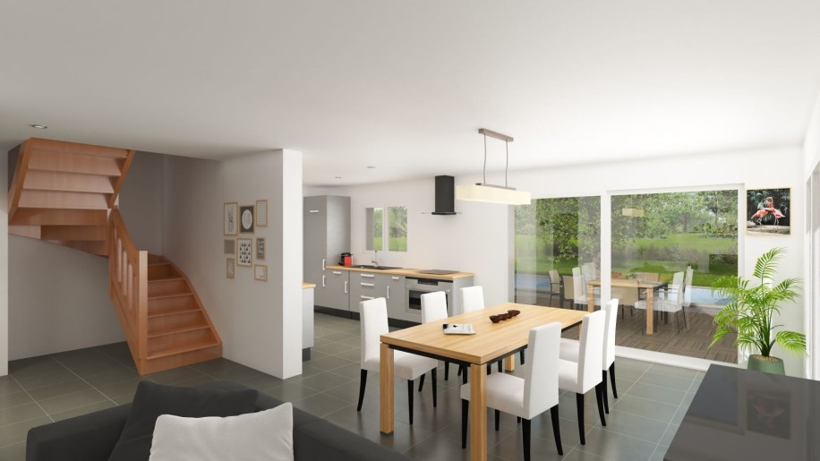 Terrain + Maison neuve de 117&nbsp;m² à Pleurtuit