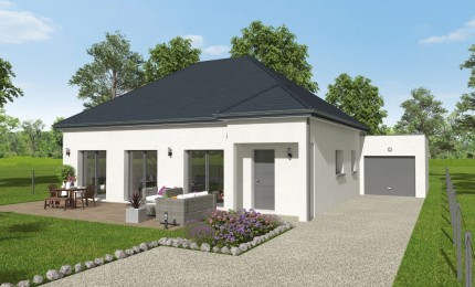 Terrain + Maison neuve de 96 m² à Plerguer