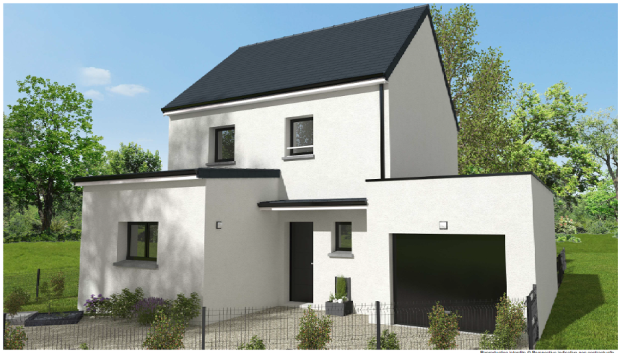 Terrain + Maison neuve de 93 m² à Plerguer