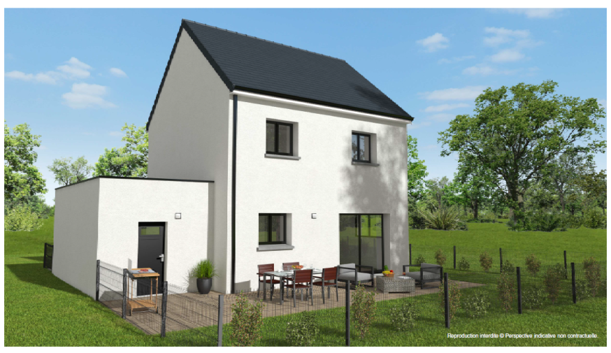 Terrain + Maison neuve de 93 m² à Baguer-Morvan