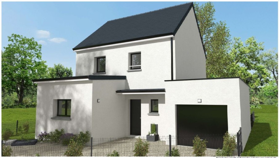 Terrain + Maison neuve de 93 m² à Pleugueneuc