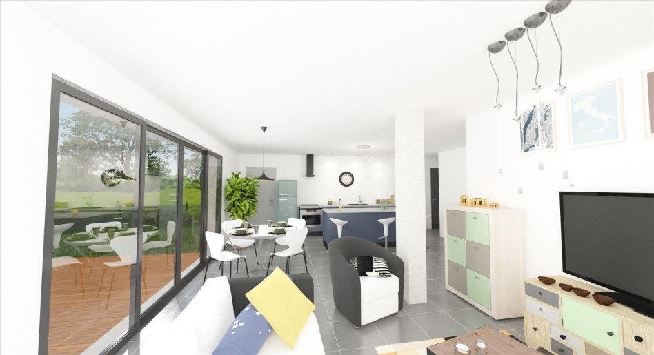 Terrain + Maison neuve de 90&nbsp;m² à Plougoumelen