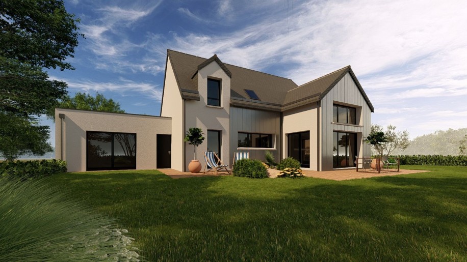 Terrain + Maison neuve de 152&nbsp;m² à Ploërmel