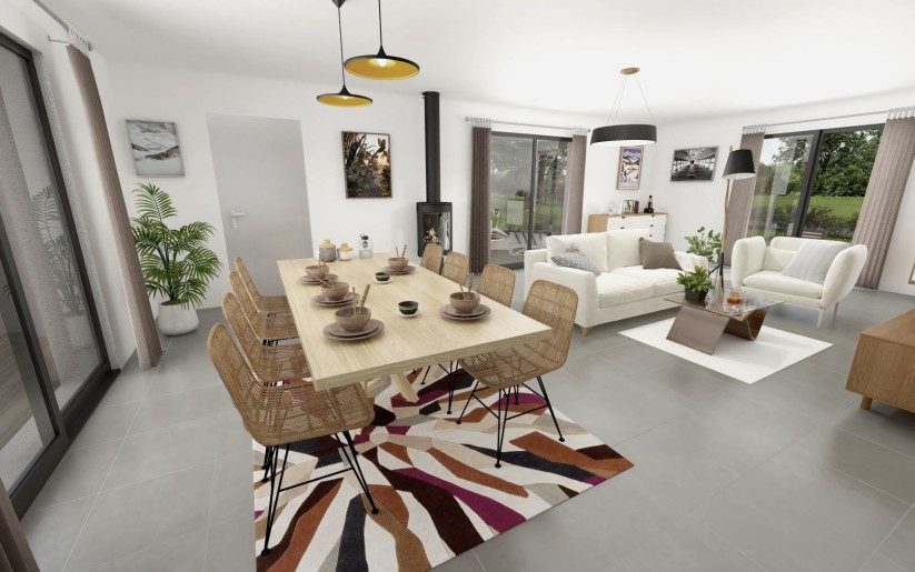 Terrain + Maison neuve de 172&nbsp;m² à Brandivy